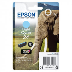 EPSON 24 ELEFANTE CART. INKJET CIANO LIGHT ORIG.