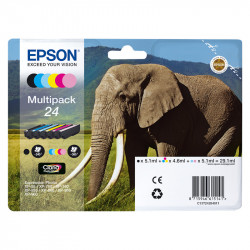 EPSON 24 ELEFANTE MULTIPACK 6 COLORI ORIGINALE