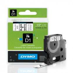 DYMO D1 NASTRO PER ETICHETTATRICE NE/BI 12mm x 7m