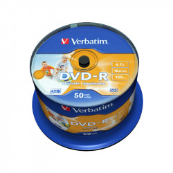 DVD-R VERBATIM PRINTABLE 4.7 GB CONF. 50Pz 43533